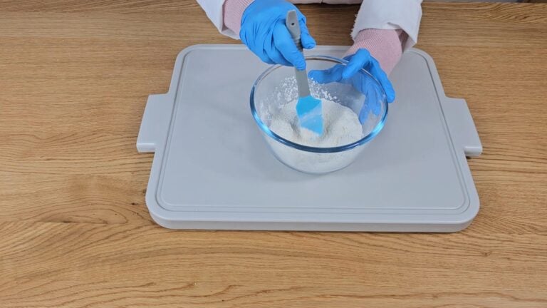 Transfer back to the main batch and stir until the oils have been fully incorporated Transfer back to the main batch and stir until the oils have been fully incorporated