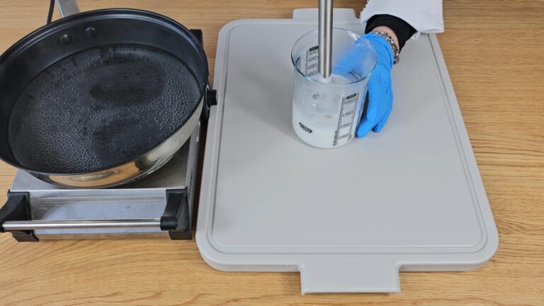 Grab your blender and start to blend the mixture Grab your blender and start to blend the mixture