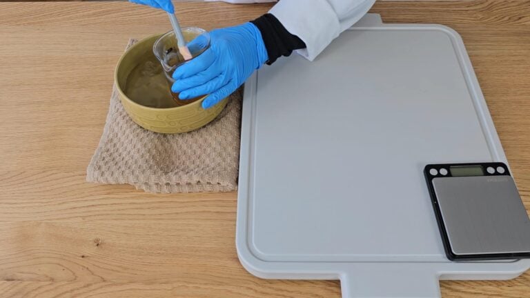 quicken the cooling by placing the beaker into a bowl with a small amount of water and ice. quicken the cooling by placing the beaker into a bowl with a small amount of water and ice.