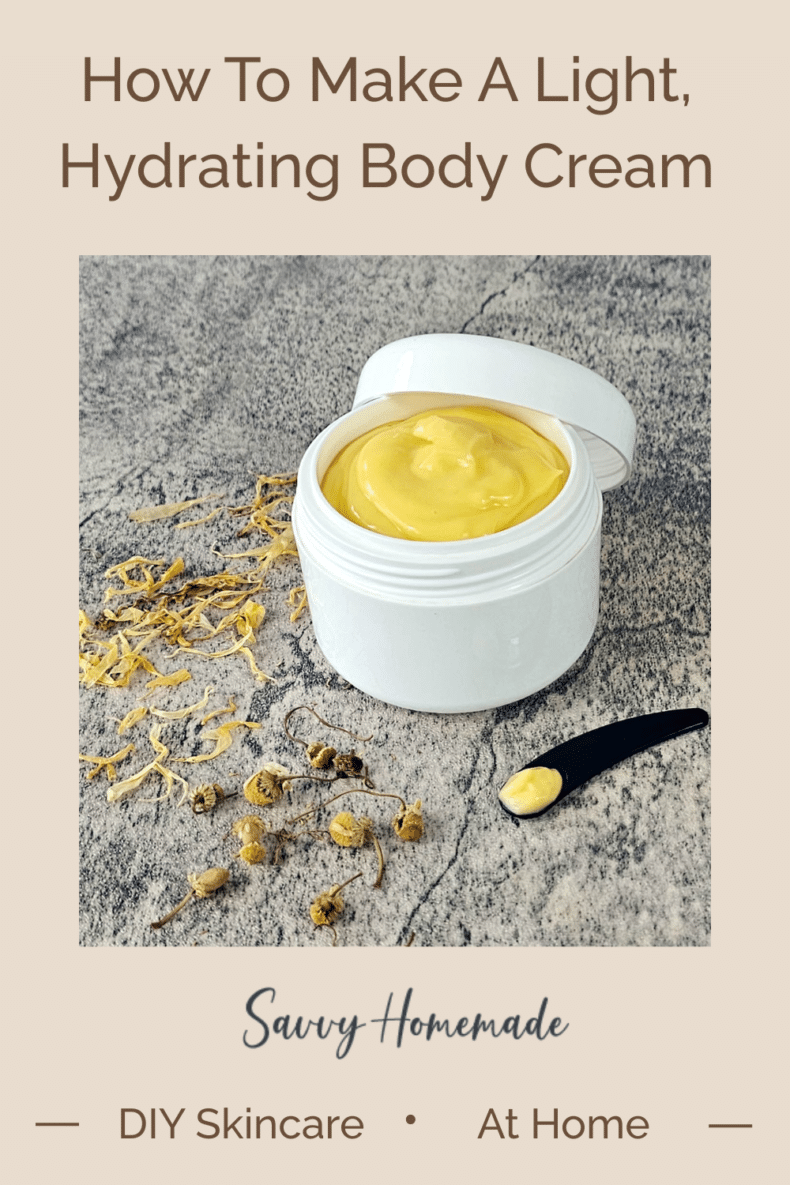 DIY Body Cream Recipe Pin