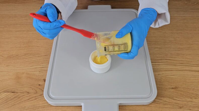 Transfer to a clean sterile jar